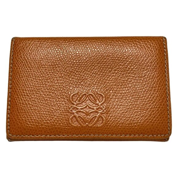 Loewe Accessories - LOEWE - Orange Leather Business Card Holder 133-051325